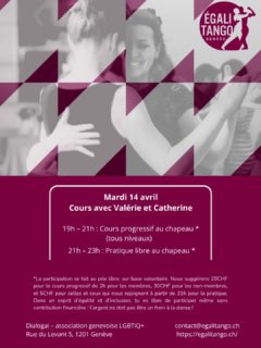 Au programme mardi prochain, cours progressif de 2h tous niveaux avec Valérie @valerieloewensberg et Catherine @equilibre_postural en abordant des éléments de la technique Alexander dans le tango. Le cours mettra l'accent sur l'usage de soi, le tonus et l'abrazo.

En croisant tango et Technique Alexander, leur collaboration propose d’explorer la danse autrement : ralentir, affiner les sensations - notamment la perception du dos en relation avec les bras - et découvrir comment une meilleure organisation du corps peut nourrir l'apprentissage, la qualité du mouvement et du relationnel dans le tango. L’accent est mis sur l'attention au corps dans son environnement, la curiosité et le plaisir de danser ensemble.